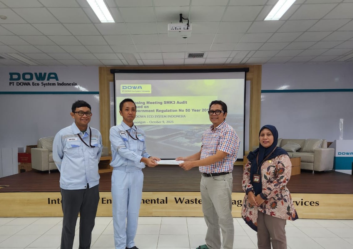 Perusahaan Pengelola Limbah B3, PT DESI, Lulus Audit SMK3 dengan Skor Tinggi