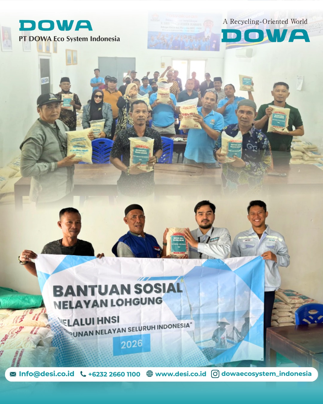 Aksi Sosial Ramadhan PT Dowa: Bantu Nelayan hingga Korban Banjir di Lamongan